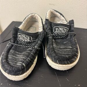 Hey Dude Kids Black and White Moccasins